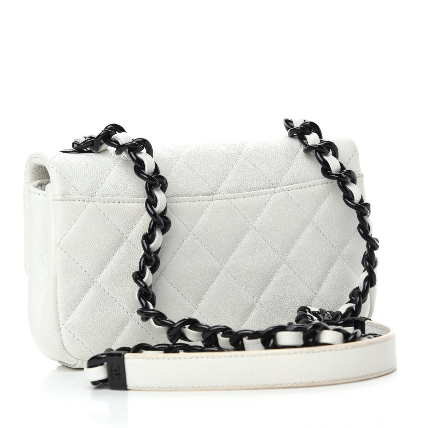Chanel Caviar Quilted My Everything Small Flap White Black 3 of 10