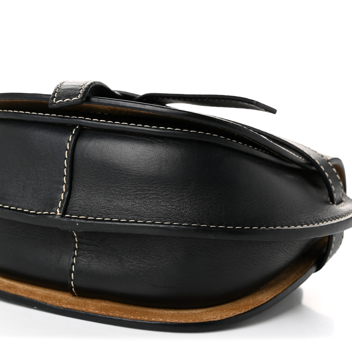 Calfskin Mini Gate Belt Bag Black