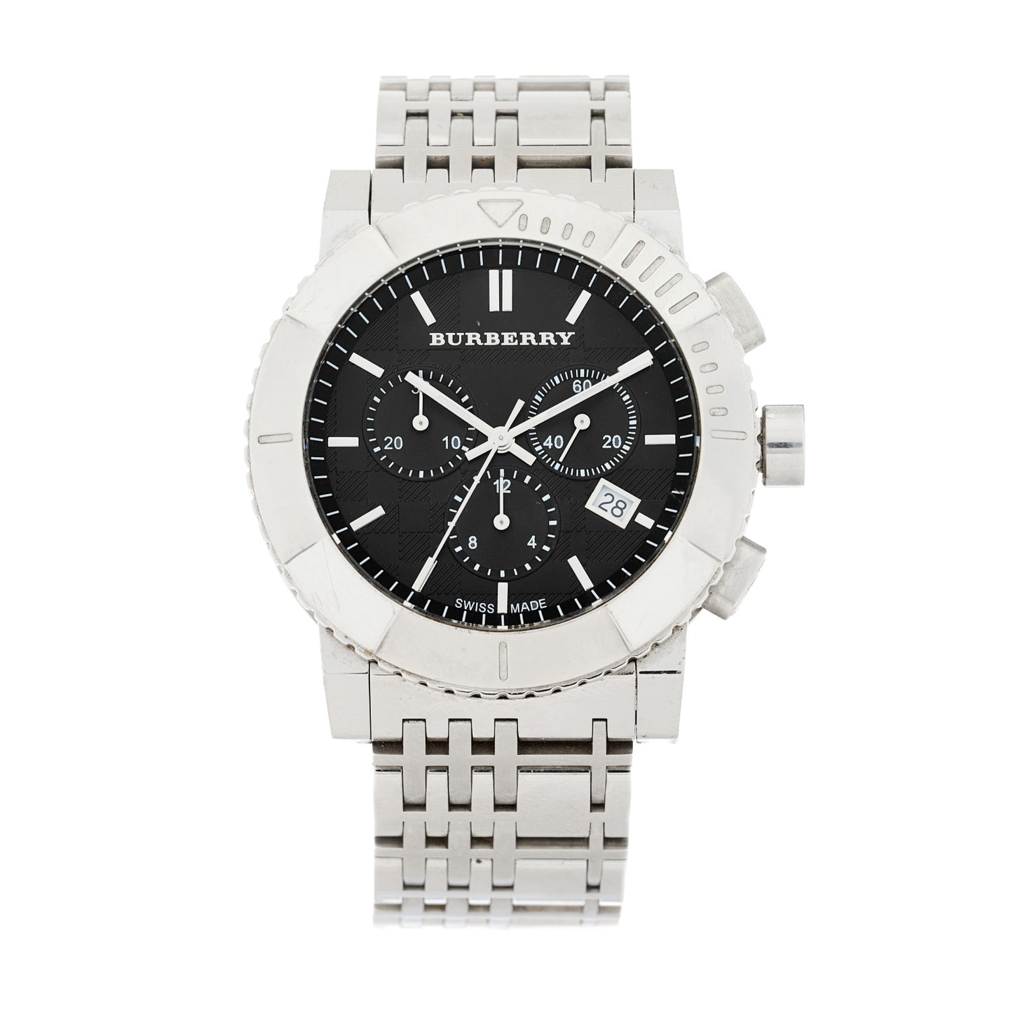 Stainless Steel 42mm Heritage Chronograph Quartz Watch Black BU2304