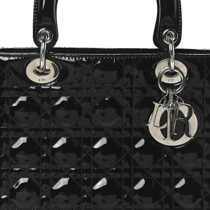 Christian Dior Patent Cannage Medium Lady Dior Black 8 of 10