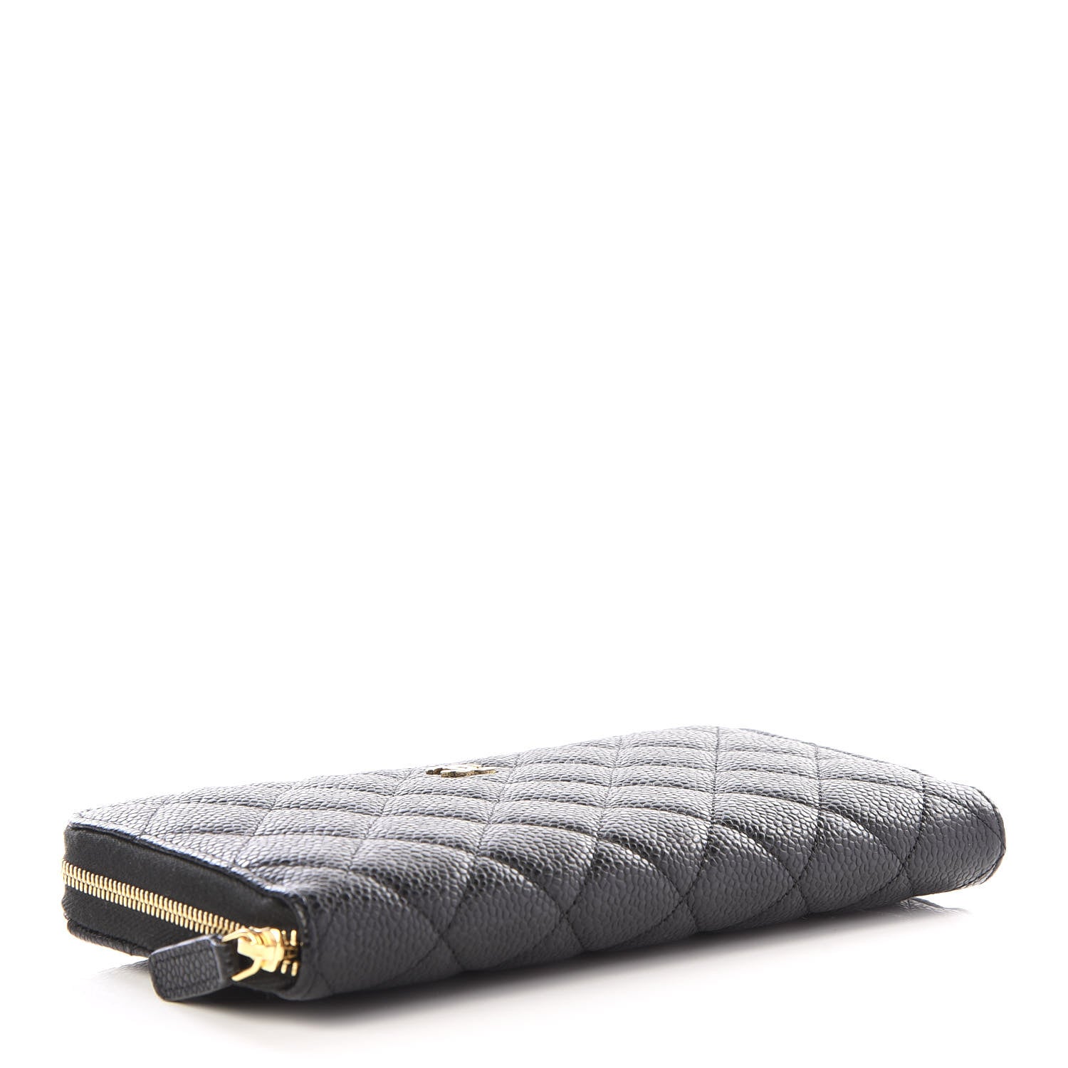 Chanel Caviar Quilted Large Gusset Zip Around Wallet Black 3 of 11
