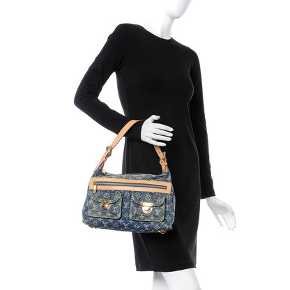 Louis Vuitton Monogram Denim Baggy PM Blue 2 of 9