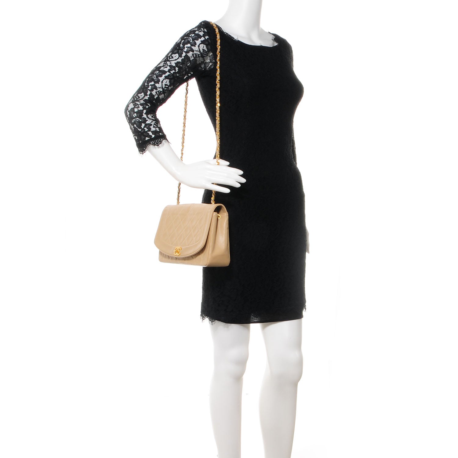 Chanel Lambskin Medium Single Flap Beige 2 of 9