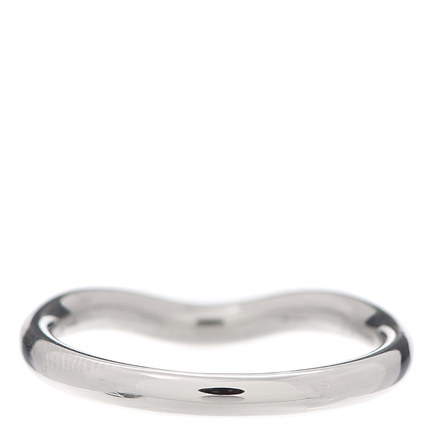 Platinum Diamond Elsa Peretti Curved Wedding Band Ring 48 4.5