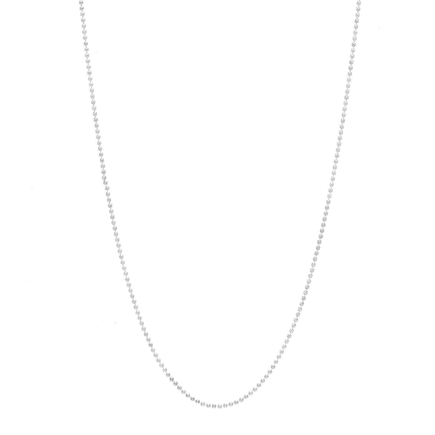 Tiffany Sterling Silver 1.2mm Bead Chain Necklace 18" 1 of 6