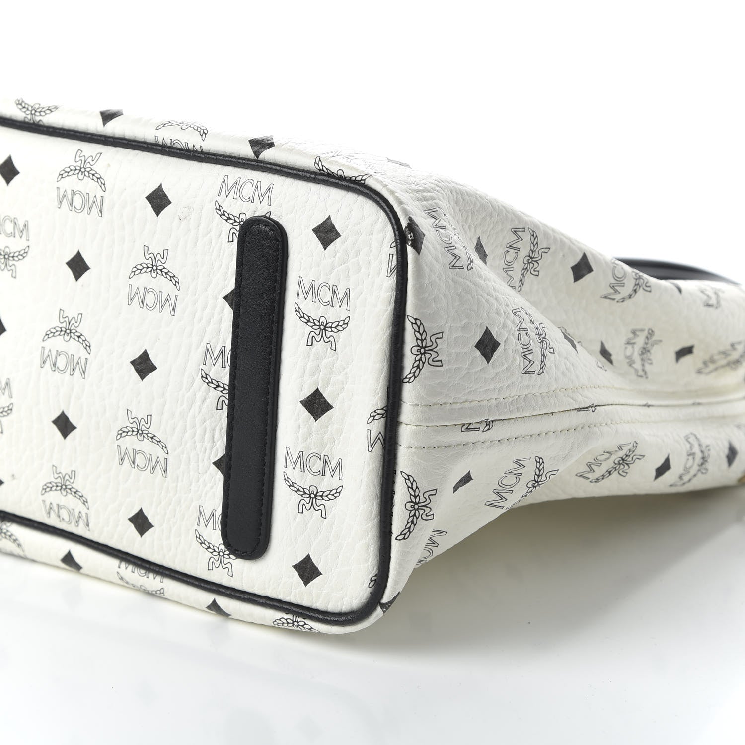 MCM Visetos Medium Project Reversible Shopper Tote White 7 of 15