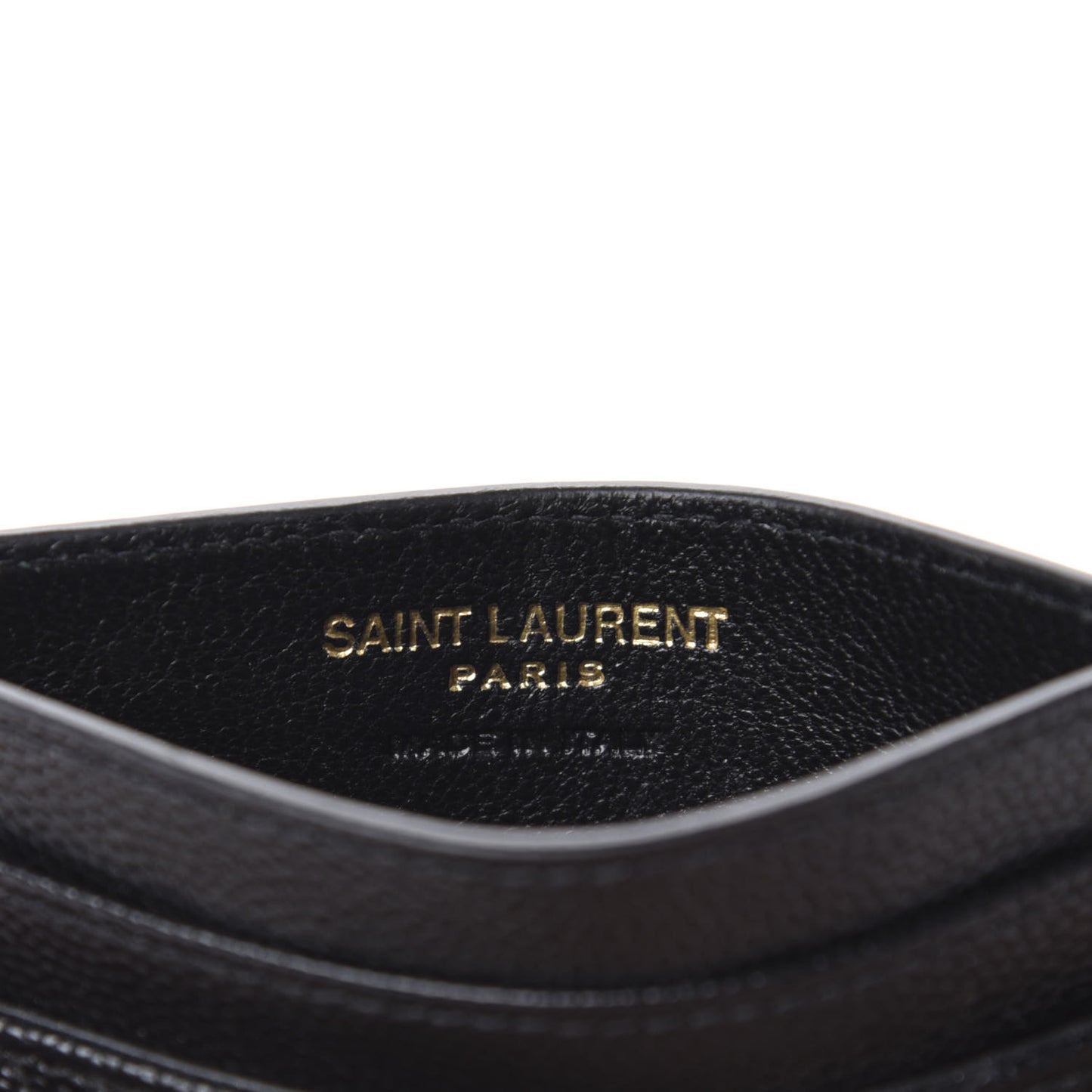 Grain De Poudre Matelasse Chevron Monogram Credit Card Case Black