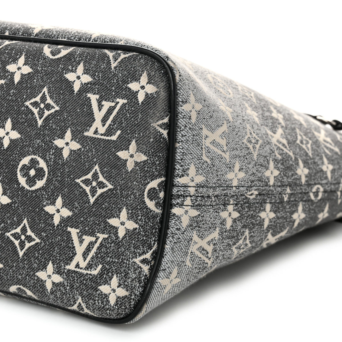 Denim Monogram Jacquard Neverfull MM Grey