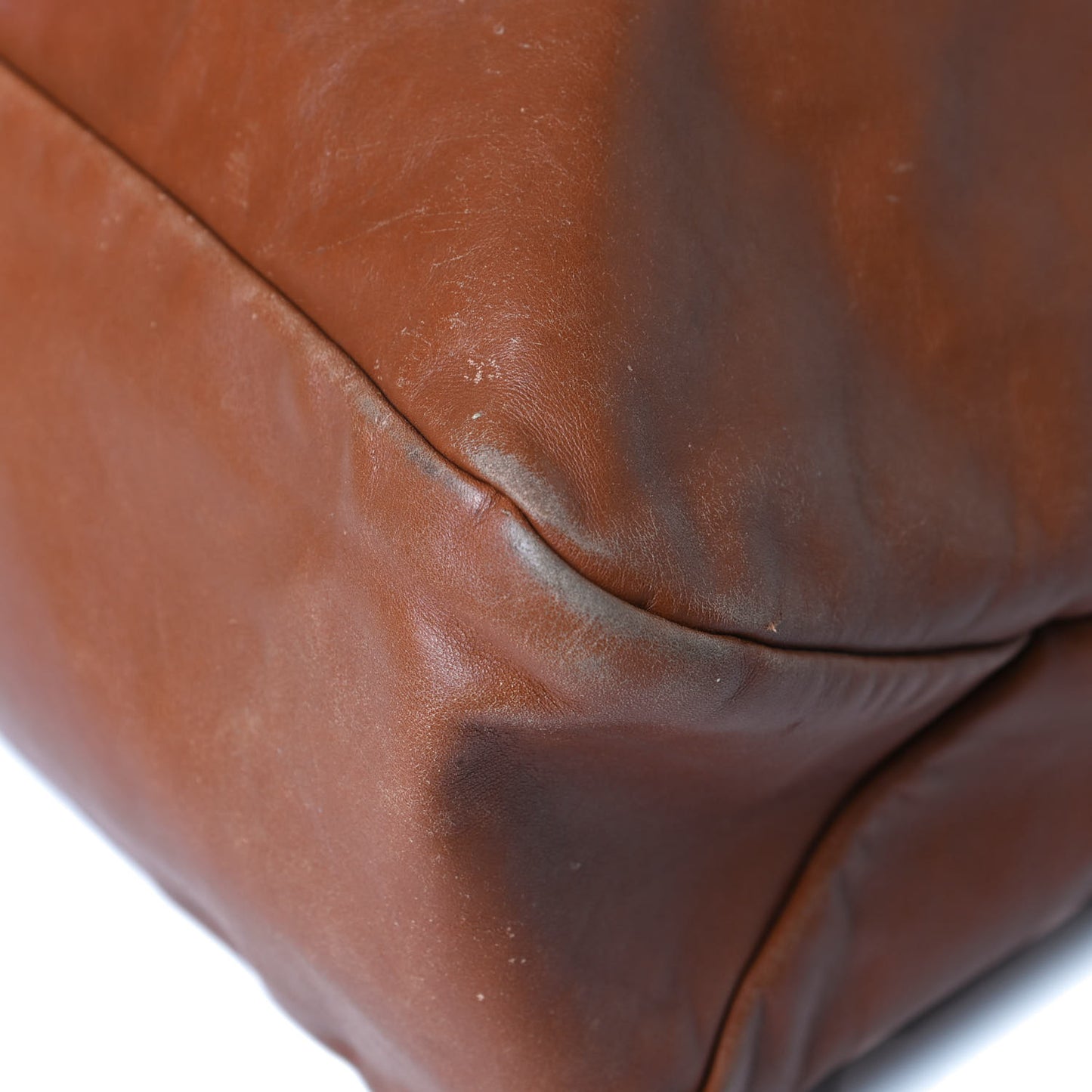 Calfskin Large Horsebit Chain Hobo Brown