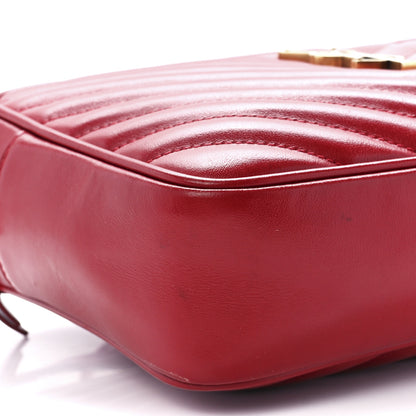 Saint Laurent Calfskin Matelasse Monogram Lou Camera Bag Rouge Eros 9 of 12