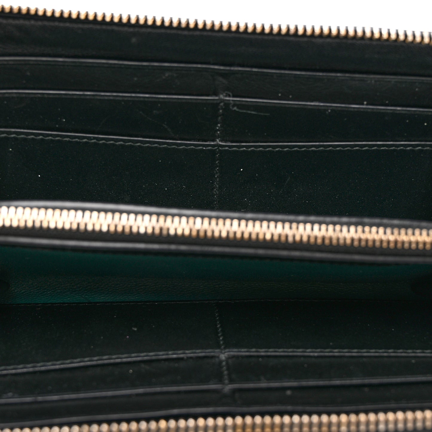 Calfskin Quilted Serpenti Zip Around Wallet Black