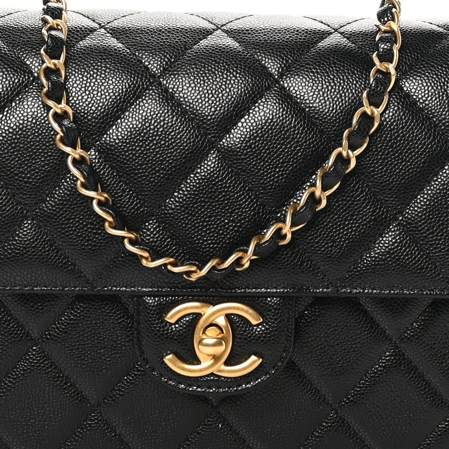 Chanel Shiny Caviar Quilted Small Top Handle Flap  Black 8 of 11