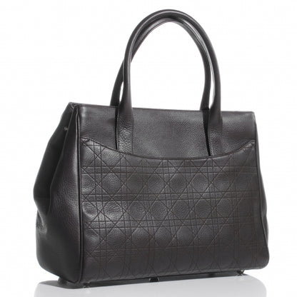 Christian Louboutin CHRISTIAN DIOR Leather Cannage Stitched Tote Dark Brown 3 of 7