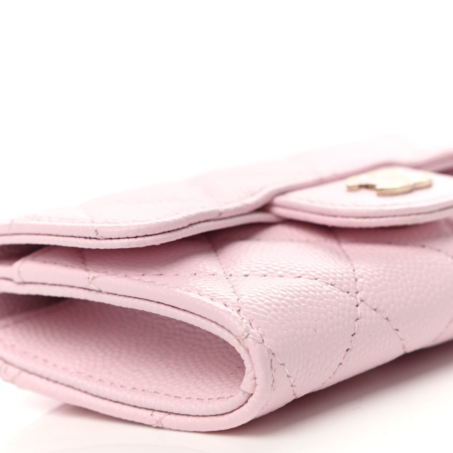 Chanel Caviar Quilted Flap Card Holder Wallet Light Pink 9 of 11
