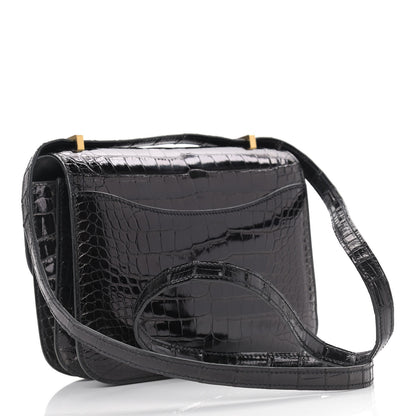 Hermes Shiny Alligator Constance 18 Black 3 of 12