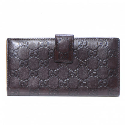 Gucci Guccissima Margaux Calfskin Metal Bar Continental Flap Wallet Chocolate 3 of 6