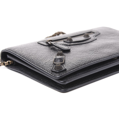 Balenciaga Agneau Giant 12 Brass Wallet On Chain Black 7 of 9
