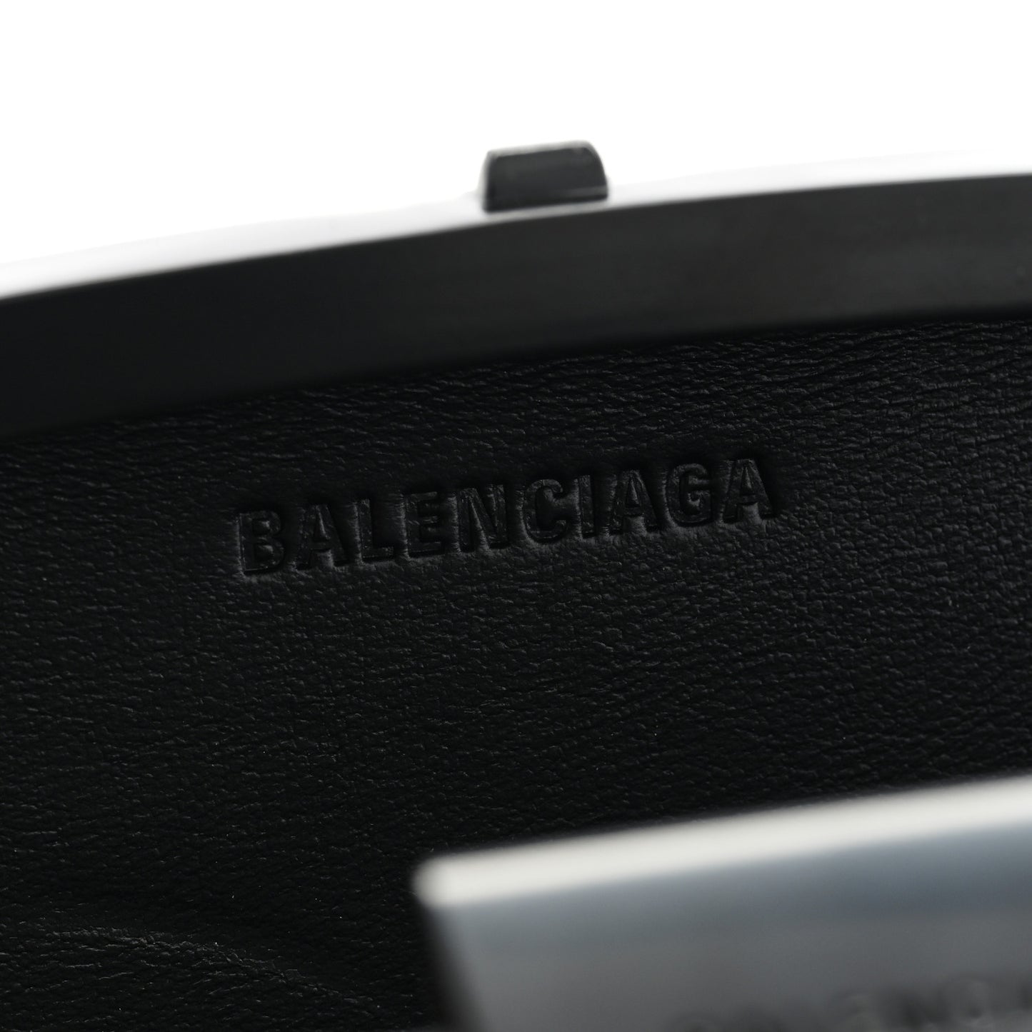 Recycled Plastic Calfskin Embossed Mini Lunch Box Case with Strap Black