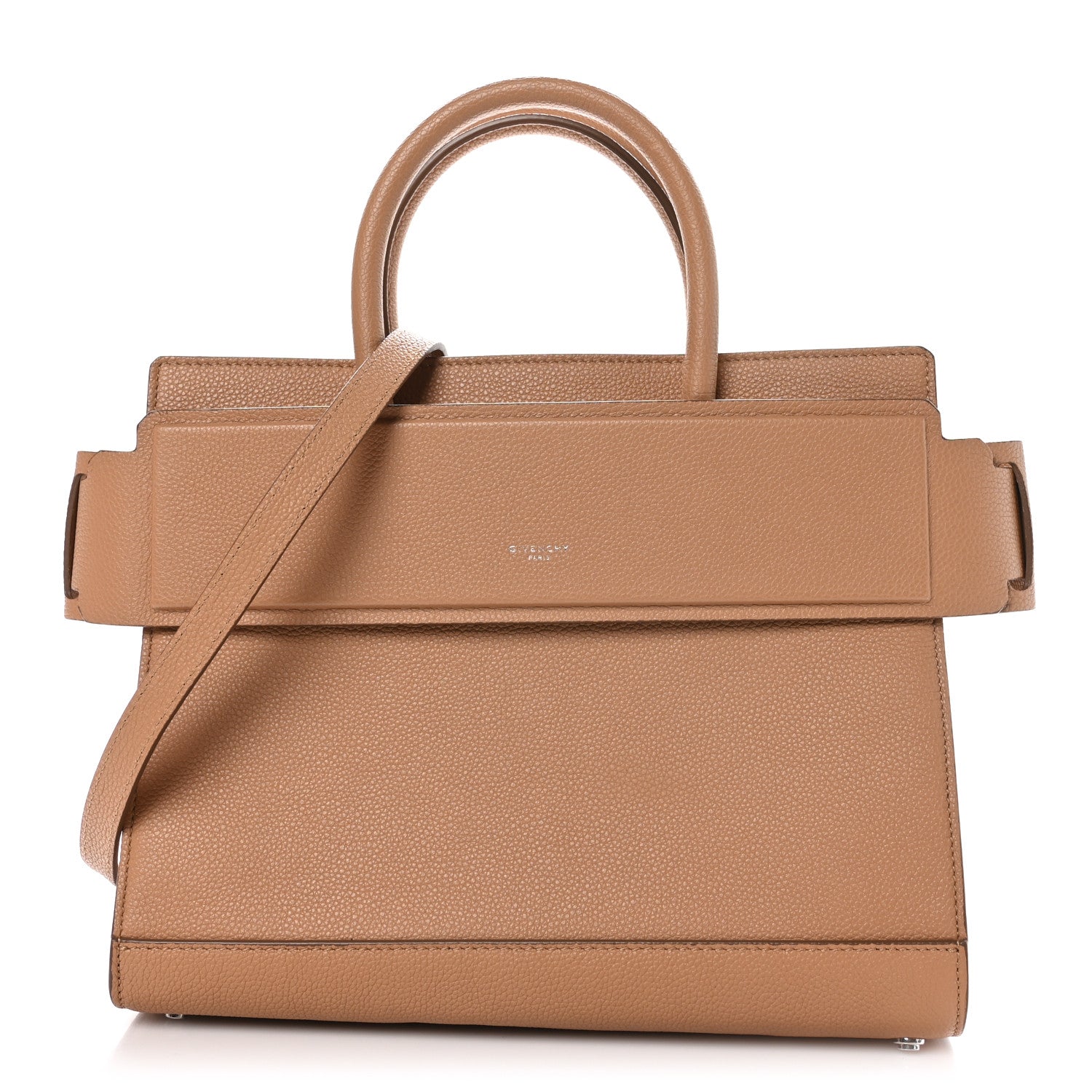 Givenchy Grained Calfskin Small Horizon Satchel Beige 1 of 10