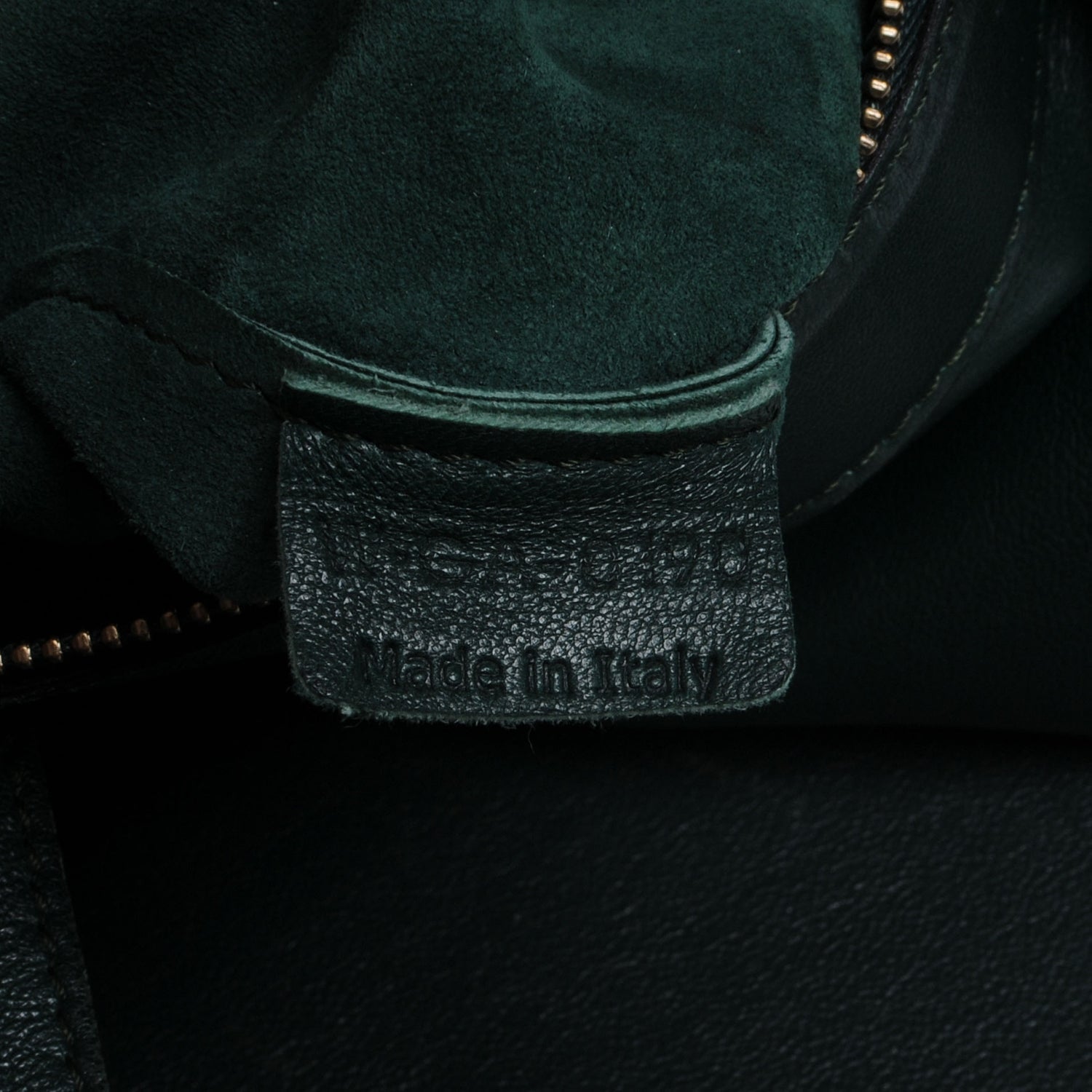 Celine Lambskin Vertical Zip Gusset Cabas Forest 6 of 8