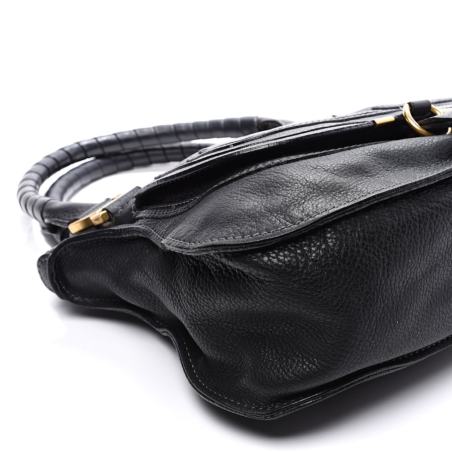 Calfskin Medium Marcie Satchel Black