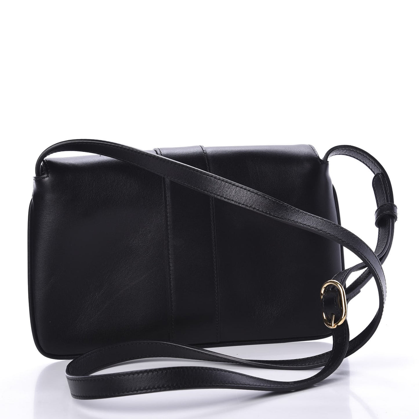 Vitello Palmellato Lux Small Arli Flap Shoulder Bag Black