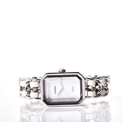 Chanel Stainless Steel Lambskin Mother of Pearl 20mm Chain Premiere Quartz Watch White M 2 of 7