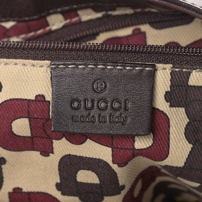 Gucci Guccissima Large D Gold Ring Shoulder Bag Chocolate 6 of 9