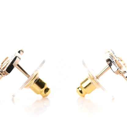 Chanel Crystal CC Forever Earrings Gold 3 of 5