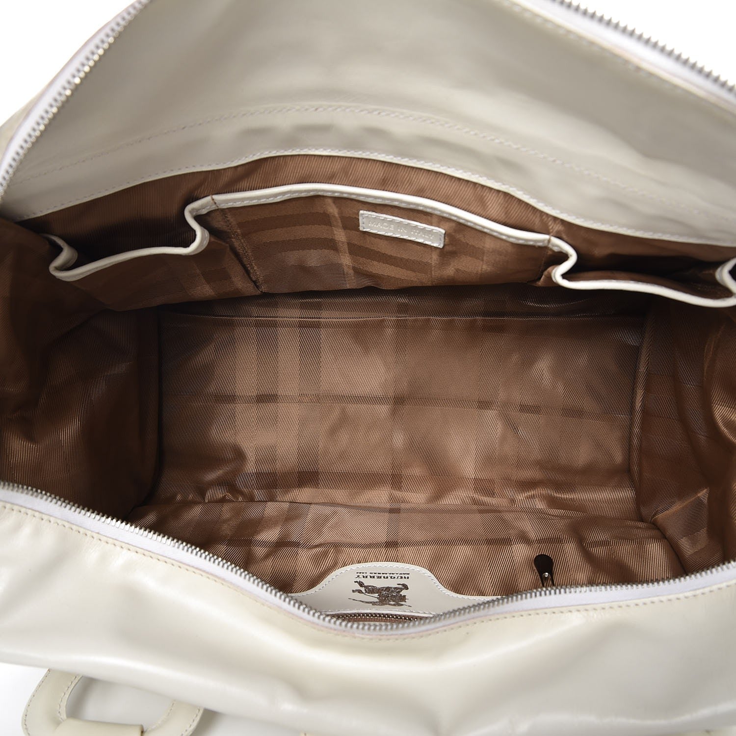 Burberry Leather Quilted Large Manor Tote White 5 of 17
