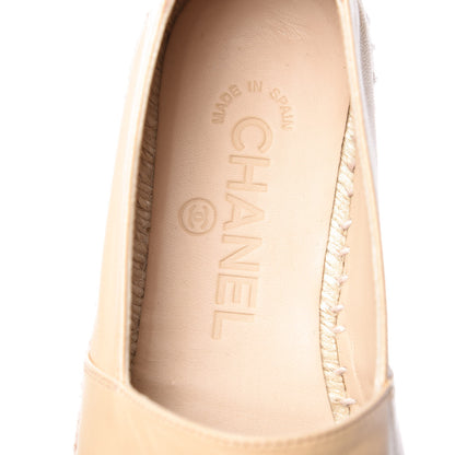 Chanel Lambskin CC Espadrilles 36 Beige Black 8 of 10