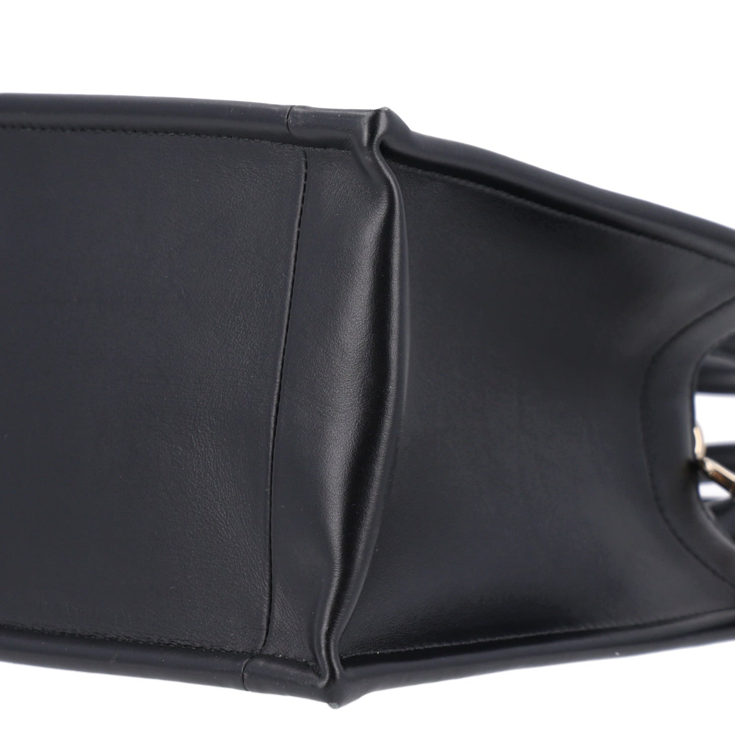 Calfskin Macro Cannage Small Book Tote Black