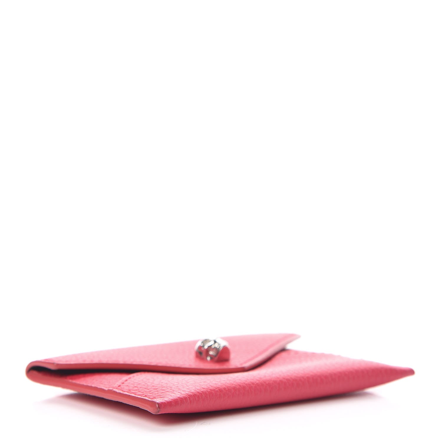 Alexander McQueen Calfskin Skull Envelope Card Holder Pink 4 of 8