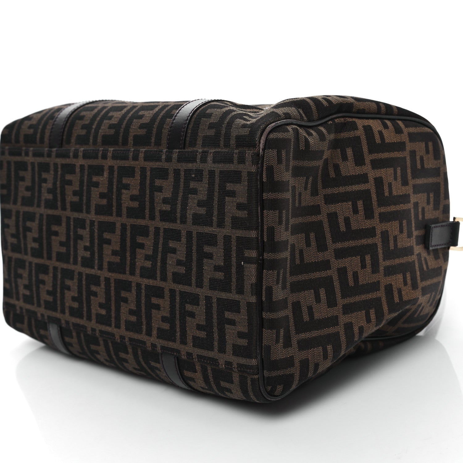 Fendi Zucca Medium Convertible Boston Satchel Tobacco Brown 9 of 9