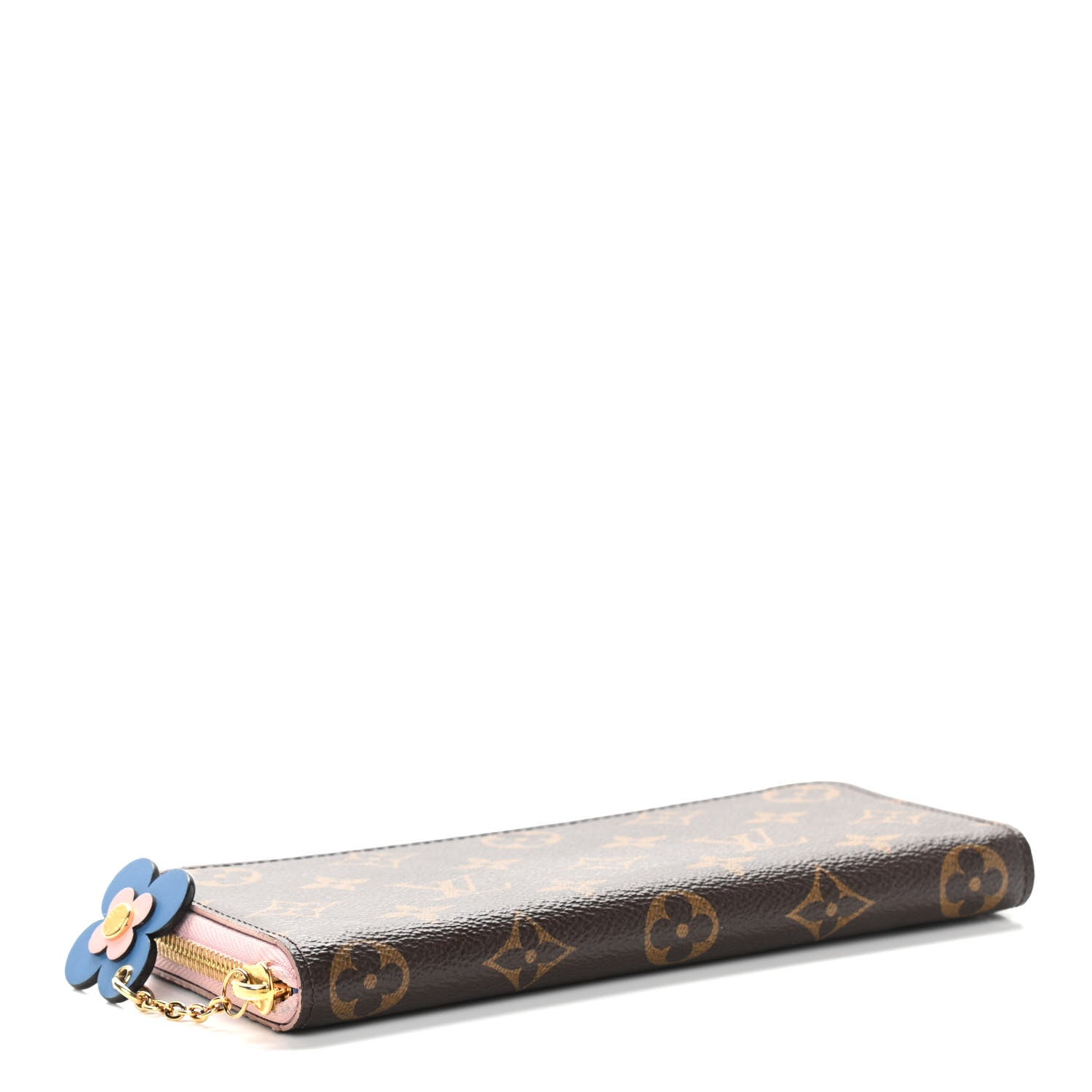 Louis Vuitton Monogram Blooming Flowers Clemence Wallet Rose Ballerine 4 of 7