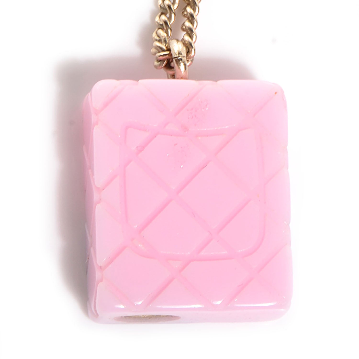 Chanel Resin Cambon Necklace Pink Black 4 of 8