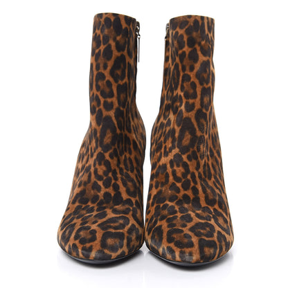 Saint Laurent Suede Lou Ankle Boots 41 Leopard 2 of 12