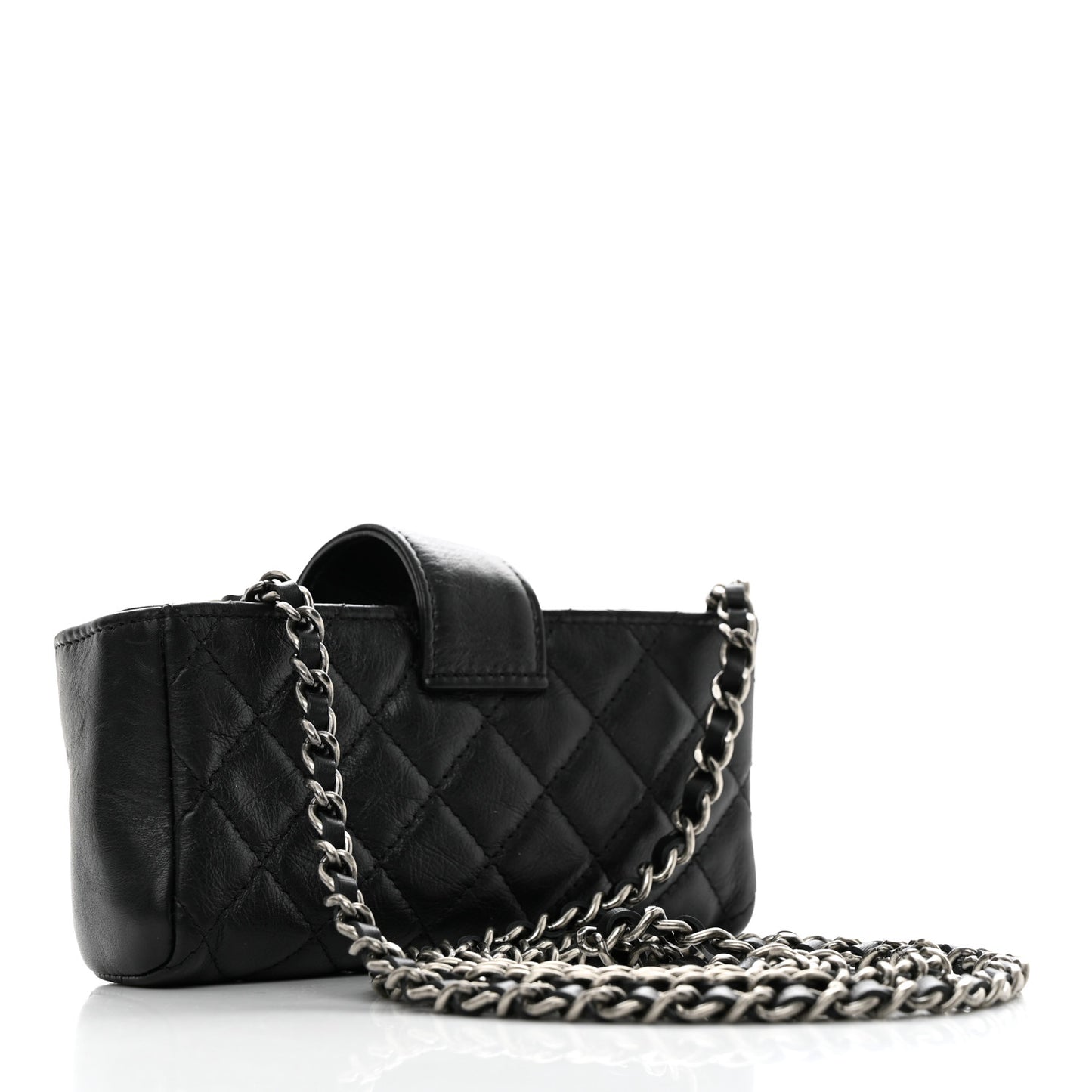 Aged Calfskin Lucky Charms 2.55 Reissue Mini Clutch With Chain Black
