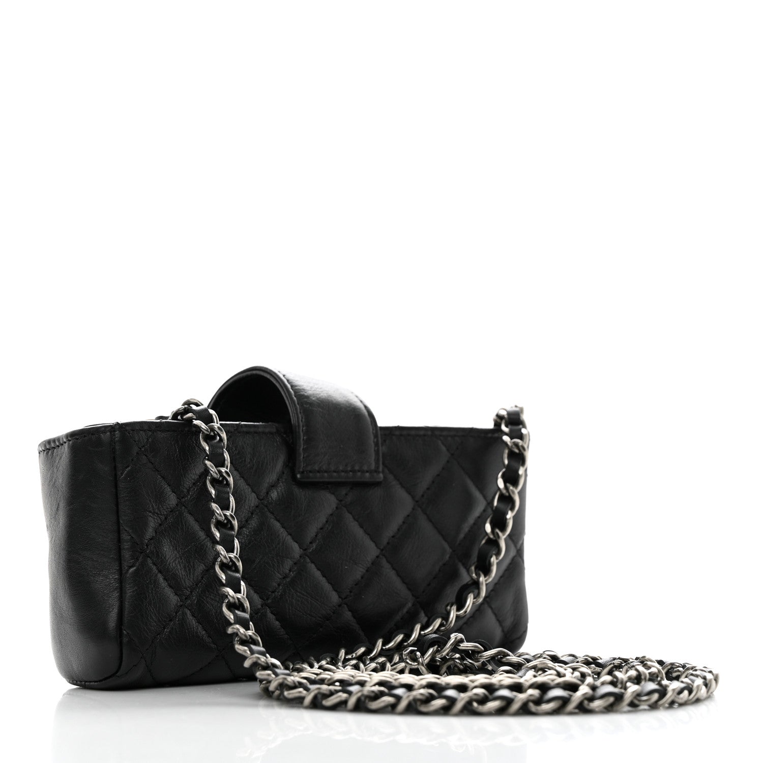 Chanel Aged Calfskin Lucky Charms 2.55 Reissue Mini Clutch With Chain Black 2 of 12