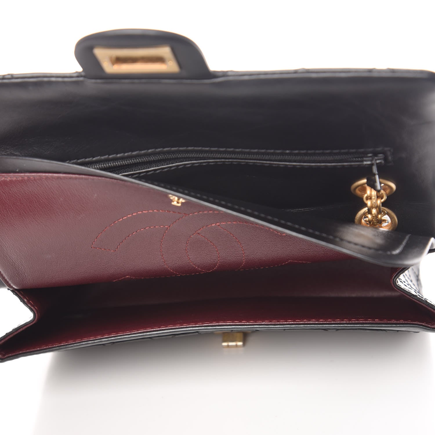 Chanel Aged Calfskin Quilted 2.55 Reissue 225 Flap Black 5 of 10
