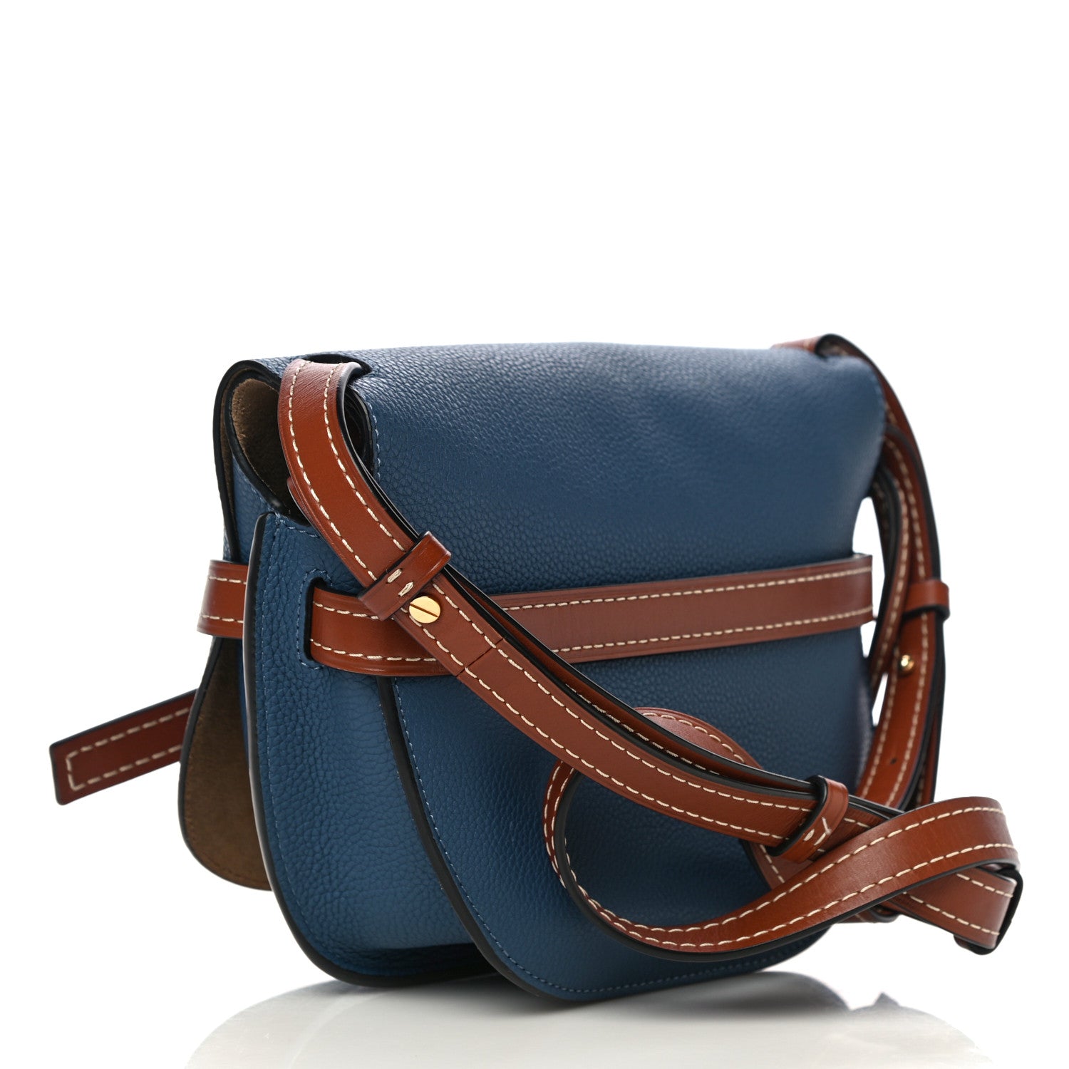 Loewe Grained Calfskin Small Gate Crossbody Bag Varsity Pecan 3 of 10