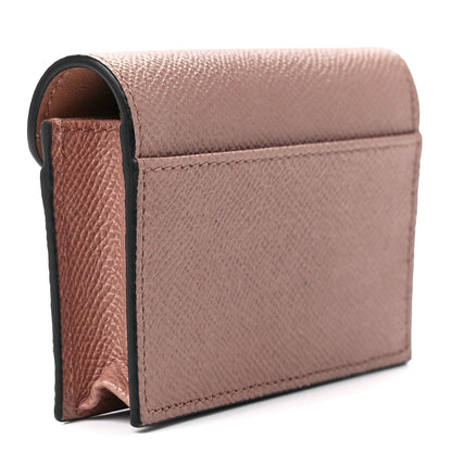 Christian Dior Grained Calfskin Saddle Card Holder Blush 3 of 12