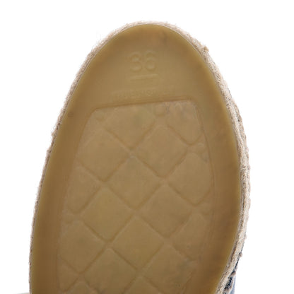 Chanel Lambskin CC Espadrilles 36 Blue 6 of 7