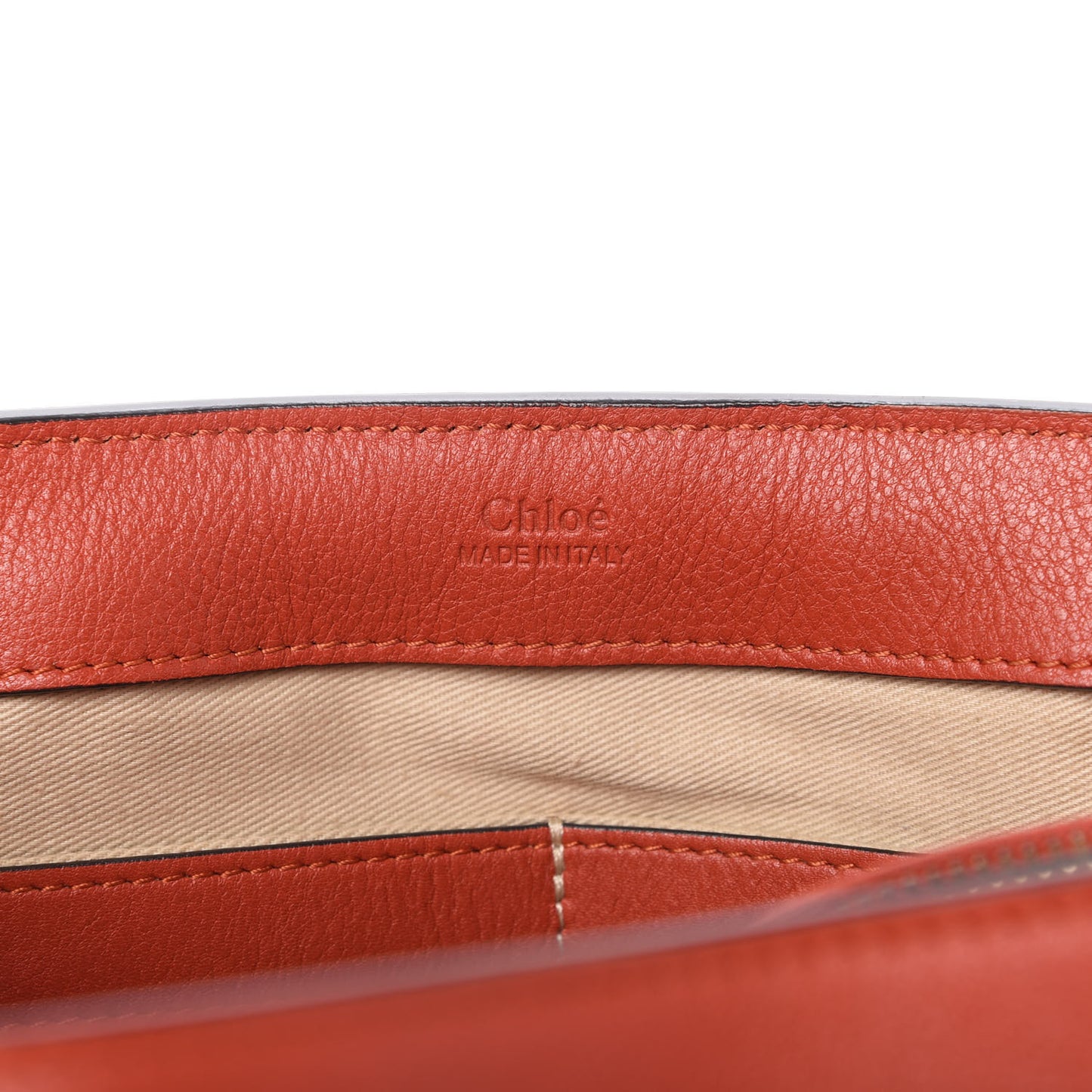 Calfskin Medium Faye Day Shoulder Bag Terracotta Red