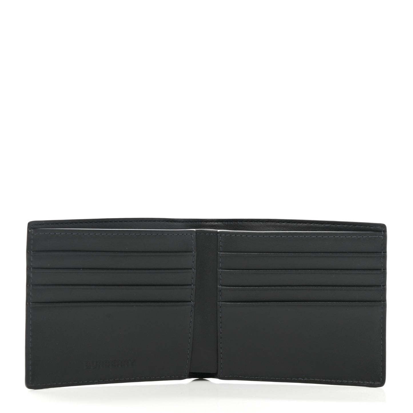 Charcoal Check Calfskin Bi-Fold Wallet