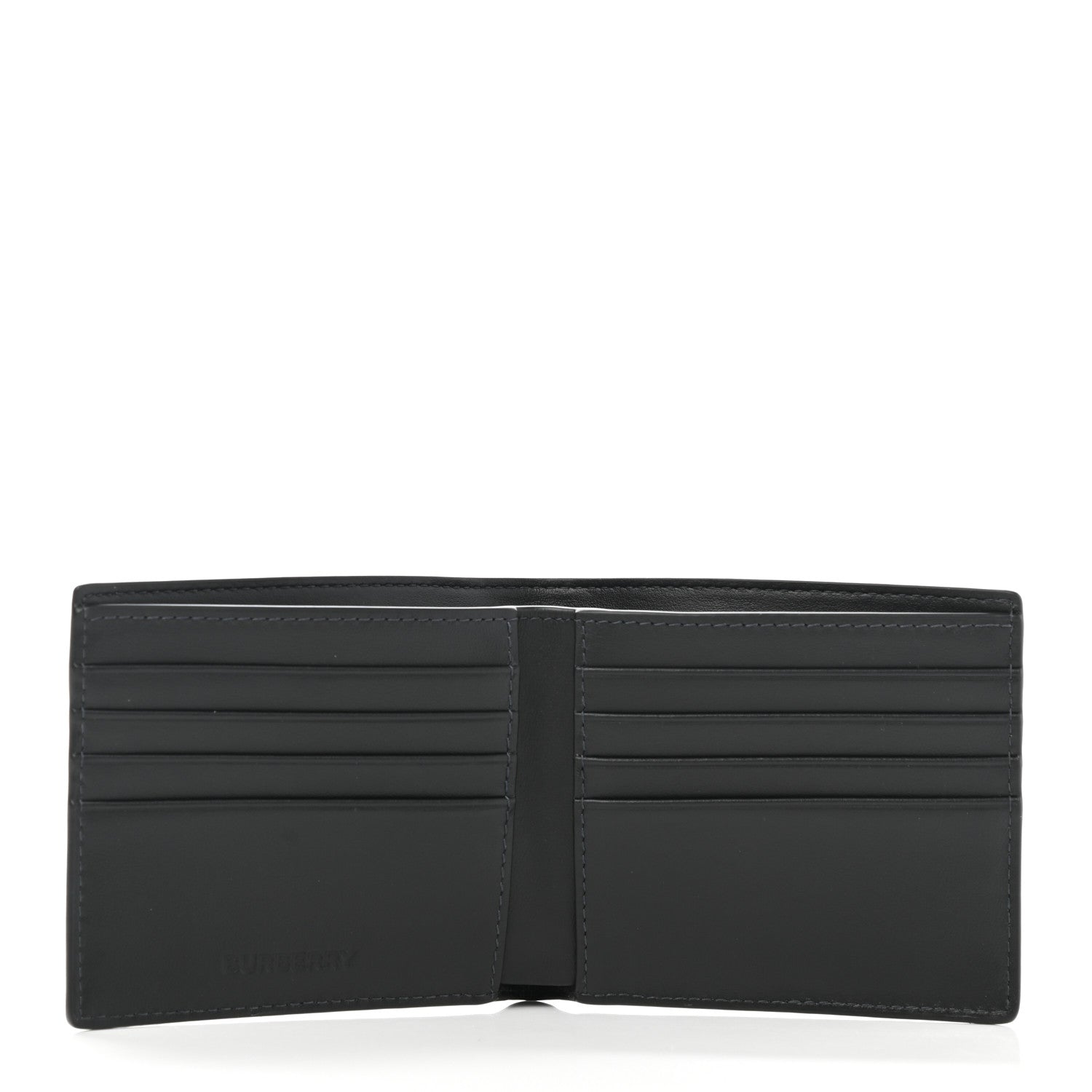 Burberry Charcoal Check Calfskin Bi-Fold Wallet 5 of 6
