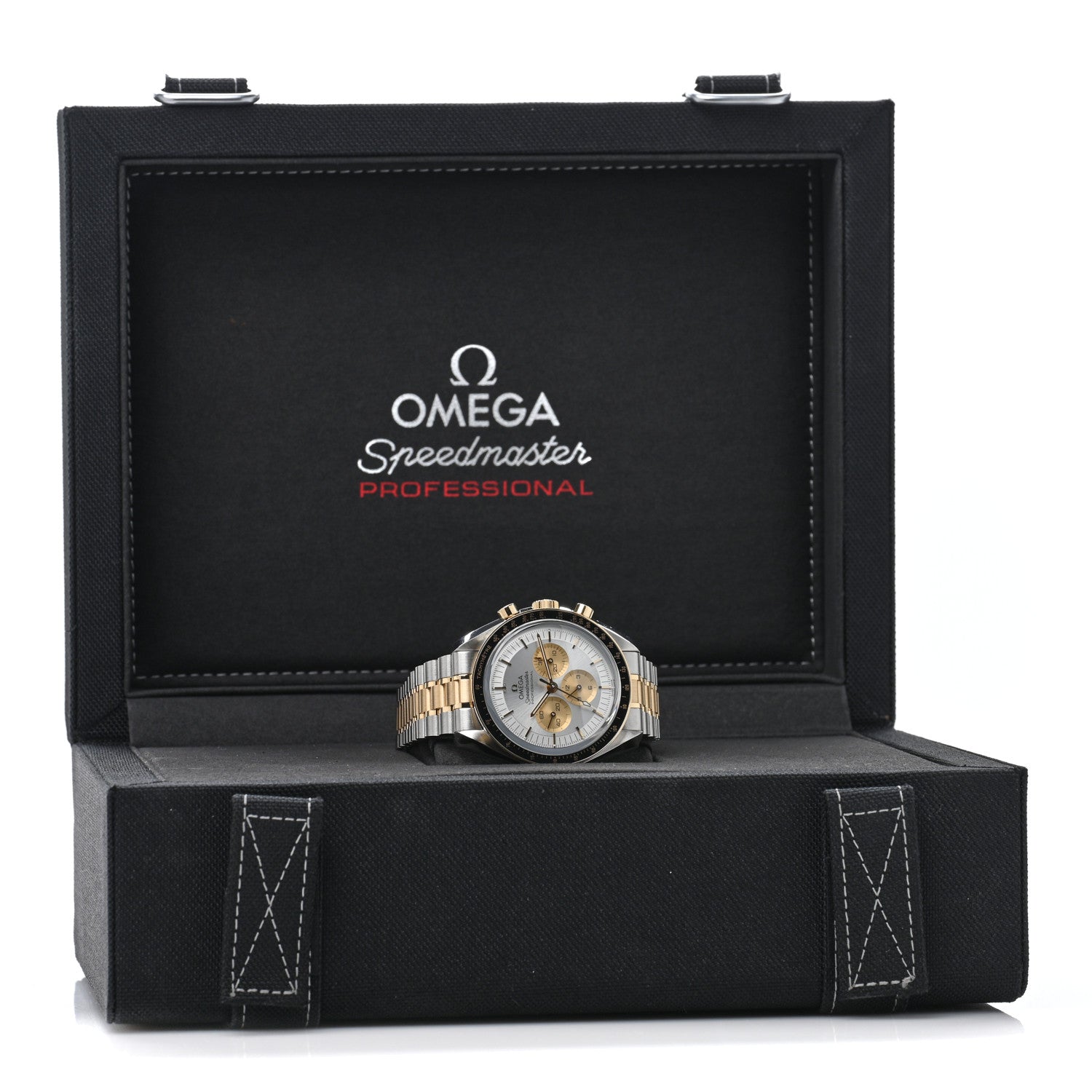 Omega Stainless Steel 18K Moonshine Gold 42mm Speedmaster Moonwatch Professional Chronograph Manual Winding Watch Silver 42.310.20.42.50.02.001 5 of 5