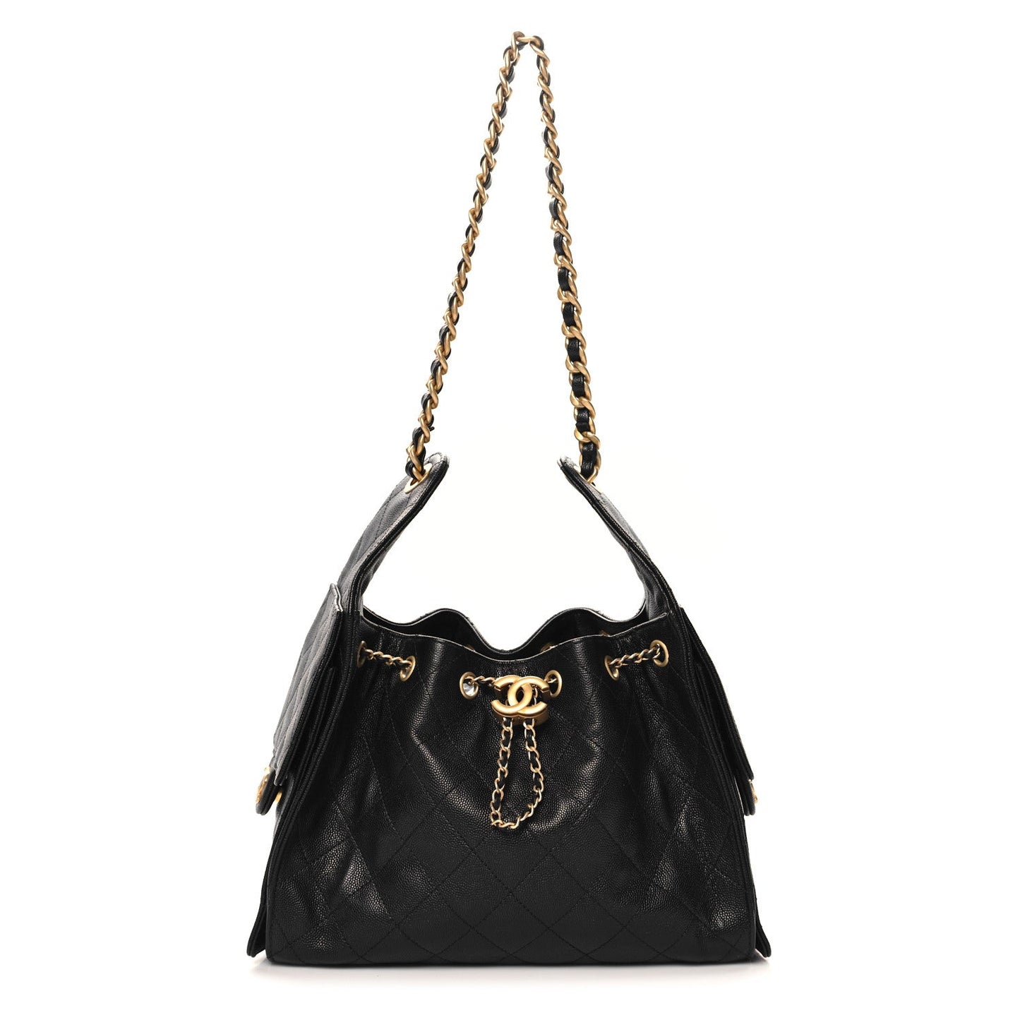 Caviar Quilted Small Chanel 25 Handbag Black