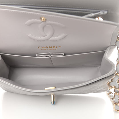 Chanel Caviar Quilted Small Double Flap Grey 5 of 10