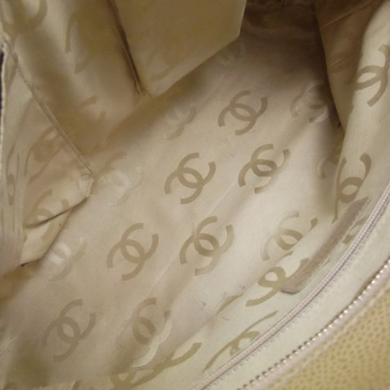Chanel Caviar CC Shoulder Bag Beige 7 of 12